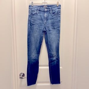 Mother High Waisted Looker Ankle Fray